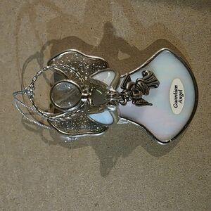 Silver and White Guardian Angel Ornament